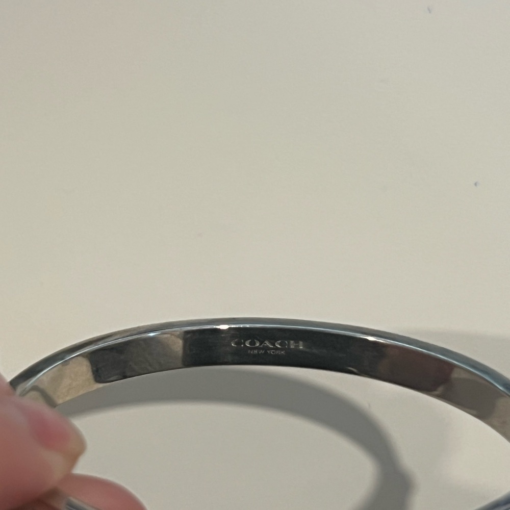 Coach Women’s Signature Hinged Bracelet - Silver - Picture 4 of 6